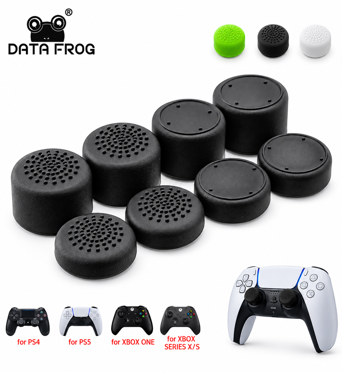 8 Pcs Grip Caps Analógico para PS5/PS4/PS3/Xbox
